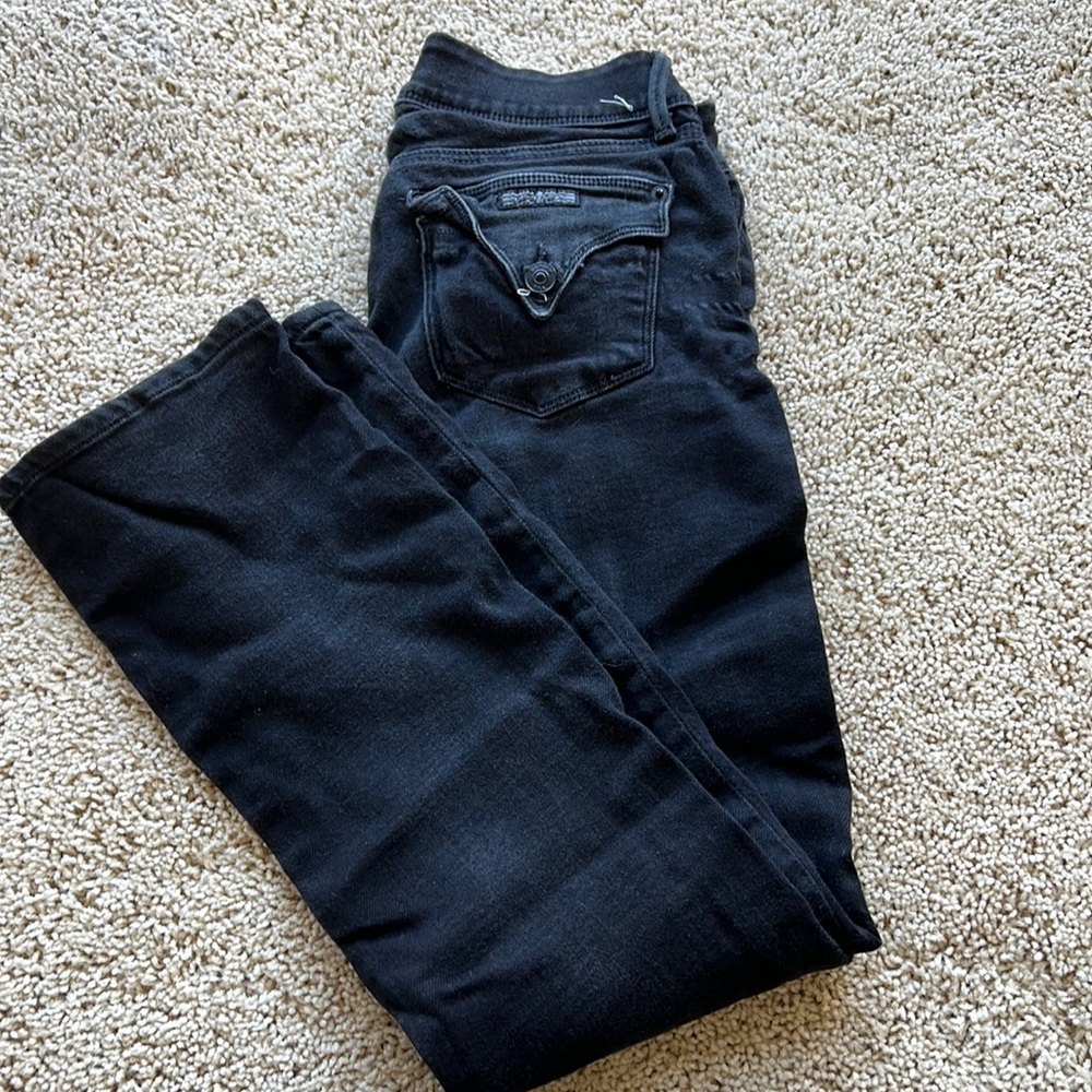Hudson black straight cut jeans size 26